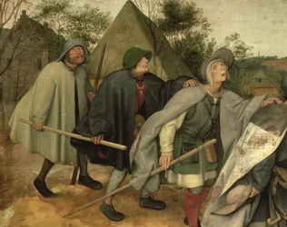 Parabole des aveugles, détail de trois hommes aveugles, 1568 (détail de 29163)